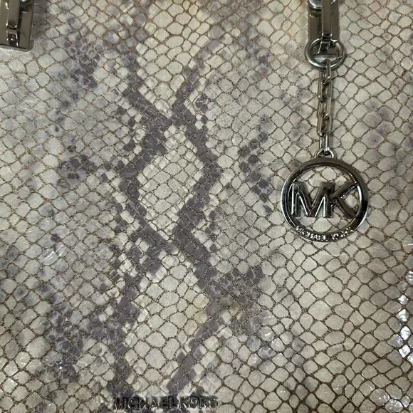 Michael Kors Snake Skin Tote Style Purse - Flaw - Picture 4 of 5